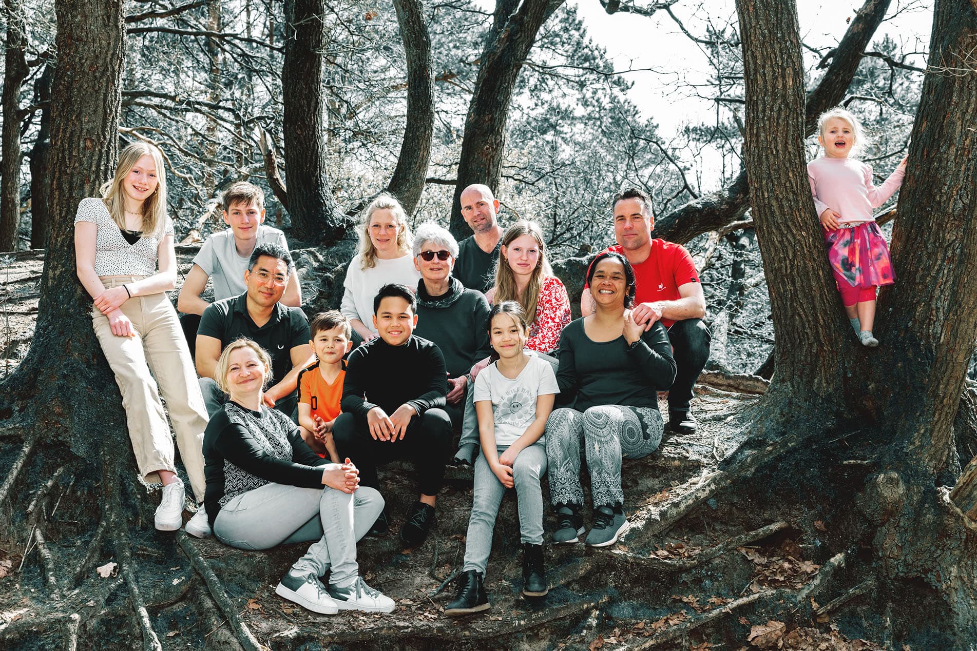 Familieportretten bij een vakantiehuisje in het bos van Otterlo, foto 1