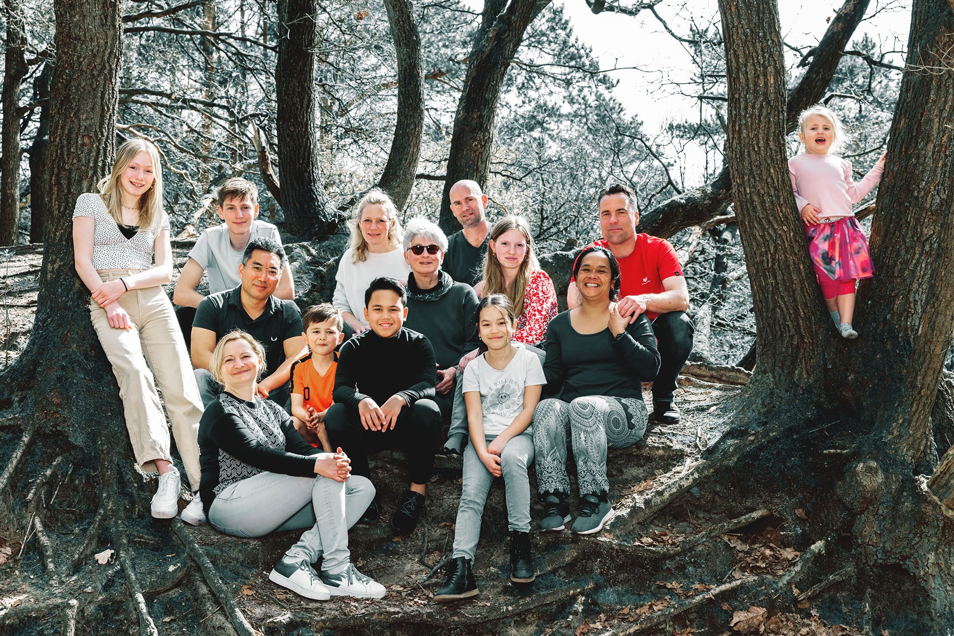 Familieportretten bij een vakantiehuisje in het bos van Otterlo, foto 1